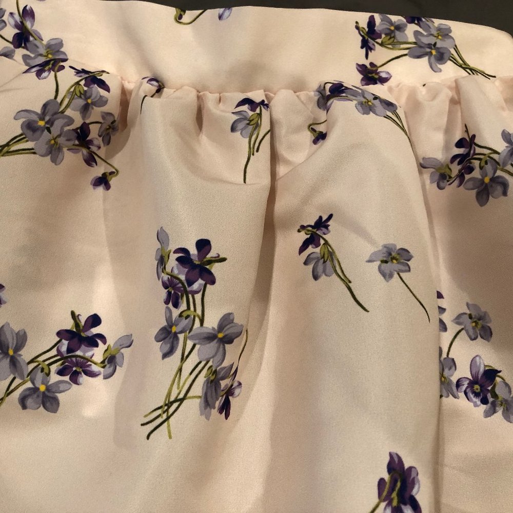 NWT | RedValentino Violet floral print mini skirt size Small - Picture 7 of 7
